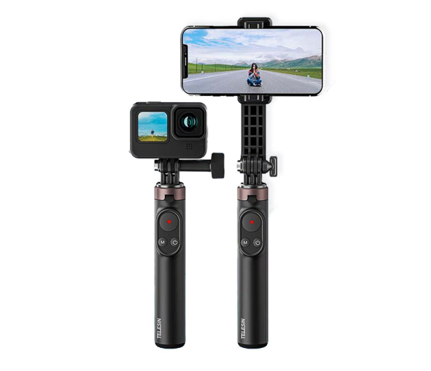 TELESIN Selfie stick do kamer sportowych z pilotem BT - 1190396 - zdjęcie 3